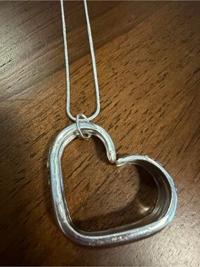 Silverware Heart Pendant Necklace